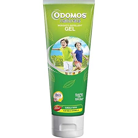 Odomos Naturals Mosquito Repellent Gel - 80g | Protection from Mosquitoes | Clinically Tested & Pediatrician Certified | 8 Hours Protection in Single Application | Protection Against Dengue, Malaria & Chikungunya | Safe on Skin
