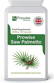 Pure Saw Palmetto 2500mg 90 High Strength Vegan Capsules | Formulated with Pure Berries Using High Pressure Extraction for max Nutrient Benefits | Saw Palmetto Hair Loss | Made in UK by Prowise Healthcare