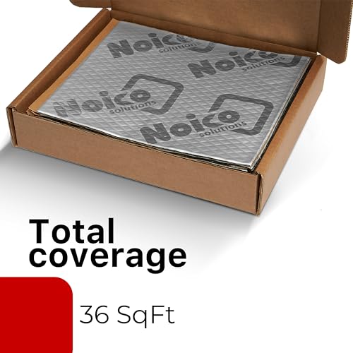 Noico 80 mil (2 mm) 36 sqft (3.4 sqm) car Sound deadening mat, Butyl Automotive Sound Deadener, Audio Noise Insulation and dampening
