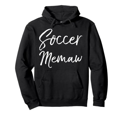 Cute Soccer Grandmother Matching Family Gifts Soccer Memaw Pullover Hoodie