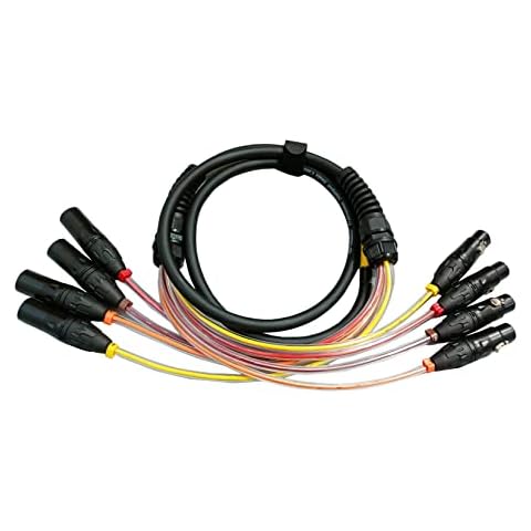 BESCOOS Toronce 4 Channel Professional Multi-Media Snake Cable 4 Pairs Male to Female 3 Pin XLR Balanced Audio Extension Cable (6Feet) Cover