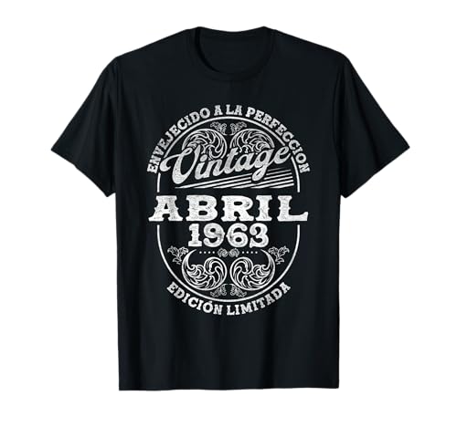 Abril 1963 Vintage - 61 Años Regalo Cumpleaños Hombre Camiseta