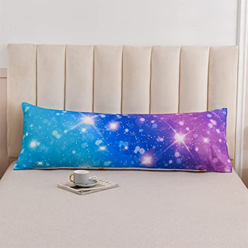 A Nice Night Gradient Glitter,Rainbow Galaxy Body Pillow Cover Pillowcase With Envelope Closure For Kids Adults,Purple #TOP24