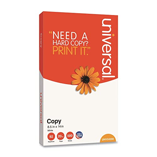 Copy/Laser/Inkjet Paper, 92 Brightness, 20lb, Legal, 5,000 Sheets/Carton - 1 Carton