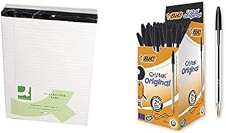 Q-Connect Ruled Stitch Bound Executive Pad 52 Leaves 104 Pages A4 White (Pack of 10) KF01386
