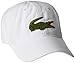 Lacoste Men's Men's big Croc Gabardine Cap, White, One Size
