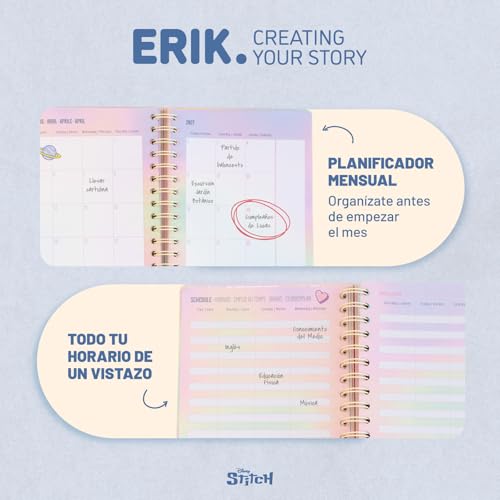 Miniatura 3 de Grupo Erik Agenda Escolar 2026 2027 Stitch Semana Vista