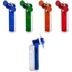 ANTEVIA – Brumizador facial | VENTILADOR PULVERIZADOR DE BOLSILLO| A MANO | Material: PVC | Colores disponibles: naranja rojo azul verde (Hendry azul)