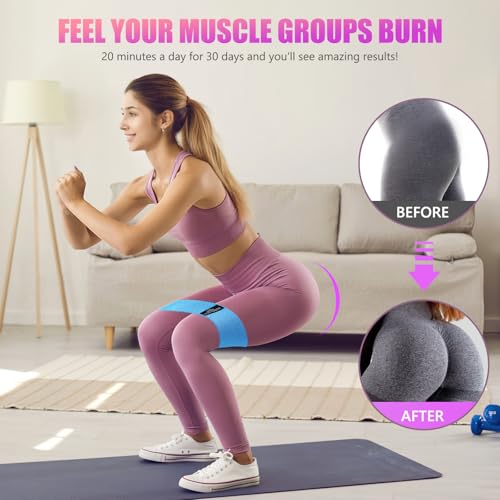 Image of Resistance Bands for Working Out, Exercise Workout Bands for Women & Men, 3 Levels Elastic Stretch Bands for Exercise with Carry Bag for Physical Therapy, Home Fitness, Strength Training, Yoga