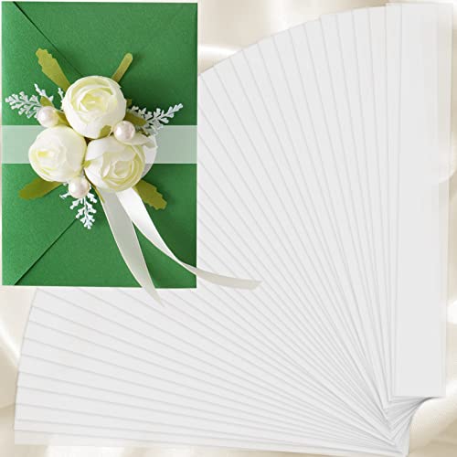 Banda de vitela transparente y ligera para envolturas de sobres y tarjetas de regalo