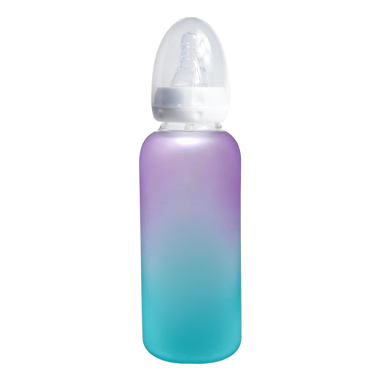 CutiePlusU Adult Glass Feeding Bottle Cute Printed Large Size Baby Bottles Cosmic Adventurer 13.5Oz/400ML