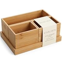 hausleben – hausleben 4-teiliger Multi-Organizer aus Bambus (28x18x10 cm