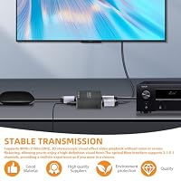 HDMI Audio Extractor, HDMI Audio Splitter, SPDIF/LR Optisch Adapter mit Cinch Stereo Ausgang, 4K60Hz Konverter für PS5, PS4, Laptops, Monitor, Blu-ray Player, kompatibel mit HDMI 2.0, HDCP 2.2 – Ansicht 3