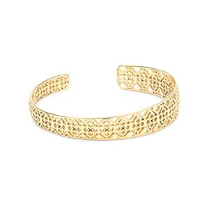 Kendra Scott Uma Filigree Cuff Bracelet for Women, Fashion Jewelry, 14k Gold-Plated
