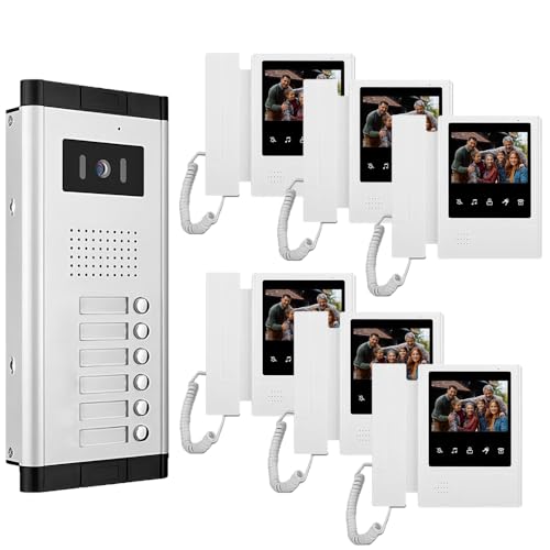 Apartment Video Intercom System,2,3,4,5,6,8,10,12 Household 
