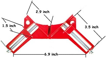 ieasky 90 Degree Right Angle Clamp, 4Pcs Woodworking Clamps Set, Adjustable Wood Vice Miter Clamp for Picture Photo Frame, DIY Hand Tools Corner Clamp