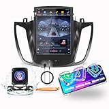 Kunfine Tesla Style Car CarPlay Android Auto Navigation Stereo GPS Radio Camera 9.7' IPS Touchscreen Headunit Tablet Media Player for Ford Kuga Escape C-Max 2013-2017, if Applicable Quad Core 2G+32G