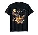 Black Pug Howling to The Moon 90s Retro Animal Dog Mom Pet T-Shirt