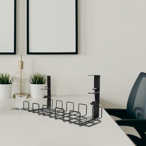 Organiseur de câbles fixation sous bureau SECFOU support rangement robuste