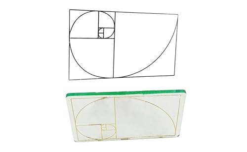 Jingan 2Pcs Golden Ratio Viewfinder | Golden Ratio Calipers | Clear Golden Section Viewer | Artist Viewfinder Grid Clear Golden Section Viewer | Golden Ratio Viewfinder View Catcher For Photographers & Artists