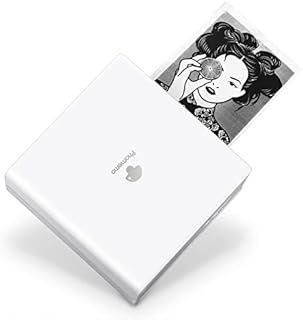 Phomemo M02 mini Printer-Pocket Small Photo Printer for Phone,203DPI Portable Bluetooth Sticker Printer Compatible with Android&IOS, for Study Note, Daily Plan, White