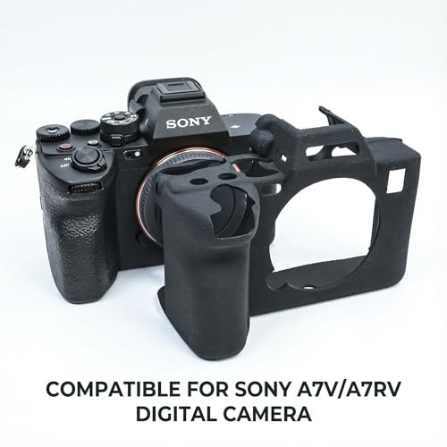 MUZIRI KINOKOO A7 V/A7RV Funda, Funda Protectora de Silicona Suave para cámara Digital Sony Alpha 7 V/A7M5/A7R5/ A7 V/Alpha 7R V/A7RM5 - Funda de Silicona Fina y antiarañazos para A7M5/A7R5 -Negro - imagen 2