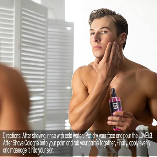 Image of L3 Level 3 After Shave Spray Cologne for Men, Moisturizing Formula | Soothing moisturizing formula, refreshes post-shave skin, non-irritating feel, barber or home use, aftershave cologne for men