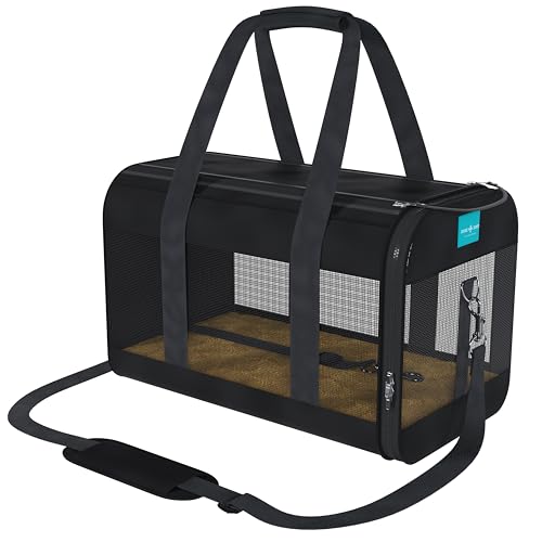 Bolsa Transporte Pet para Avião Cabine Viagem Ventilação Cães e Gatos Reforçada até 10kg Tela Arejad