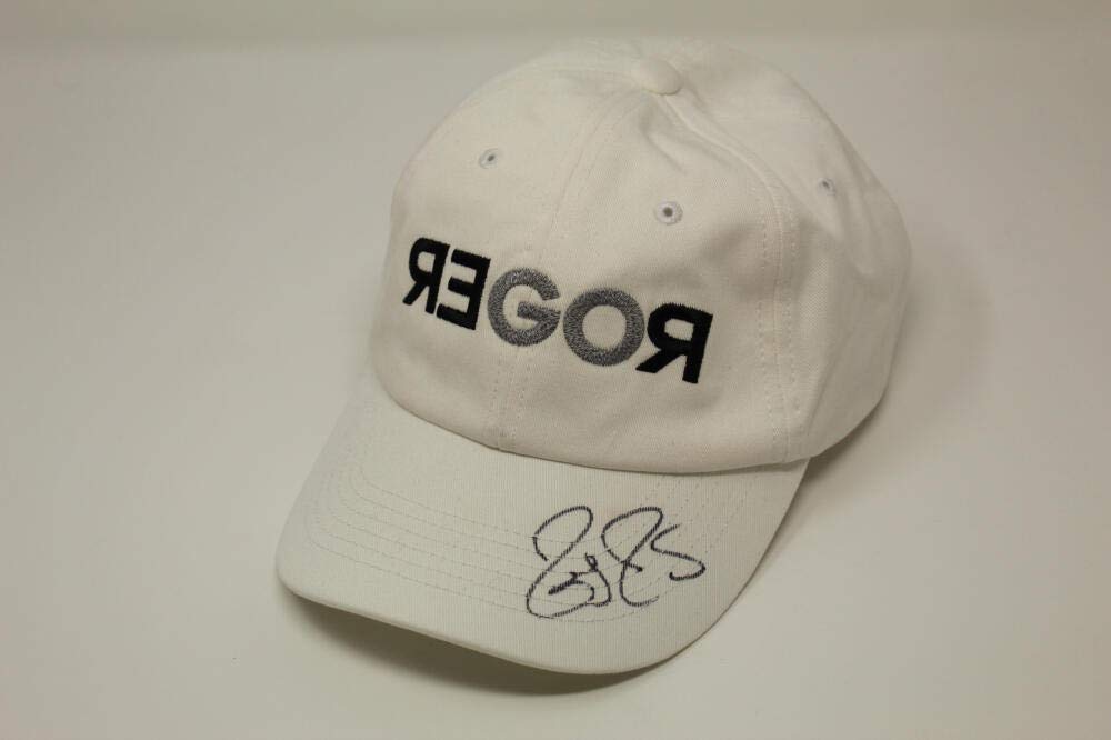 ROGER FEDERER SIGNED AUTOGRAPH UNIQLO BASEBALL HAT CAP - TENNIS GOAT, RARE, ACOA