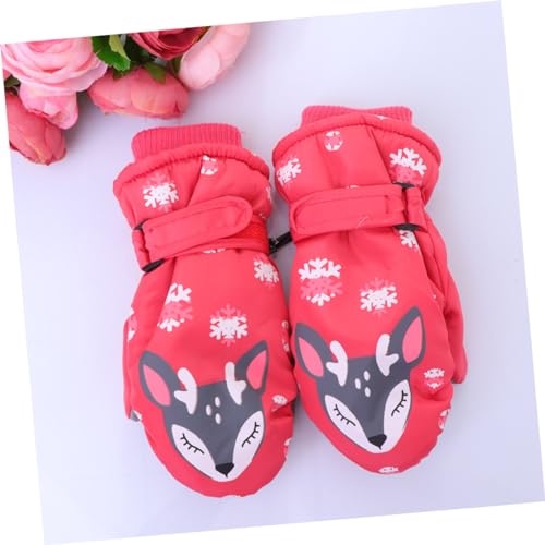 Adorainbow 1 Par Crianças Luvas De Natal Luva Quente Engrossar Luvas De Ciclismo Crianças Luvas De C