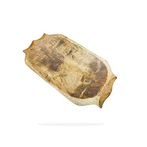 Carved Wooden Dough Bowl Primitive Wood Trencher Tray Rustic Home Decor 9 11 IRP 3 Wood Stand Natural Touch Mmexican Handmade Farmhouse Antique Rustic Cozy Art Vintage Art Decor