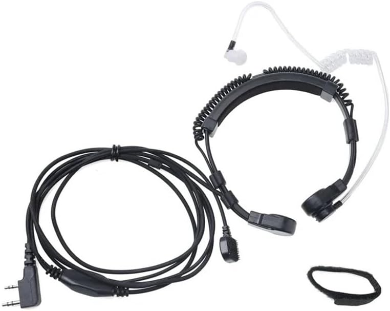 喉マイク イヤーピース UV-K5 トランシーバー ヘッドセット PTT マイク Fit For Kenwood ラジオに適合 Fo