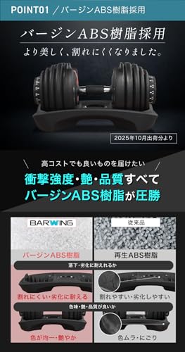 BARWING 可変式ダンベル 24kg×2個セット