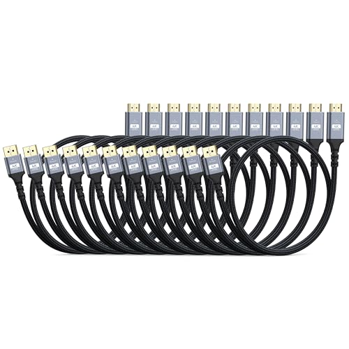 Image of MOSIMLI DisplayPort to HDMI Cable, 3FT, 10-Pack, 4K@30Hz