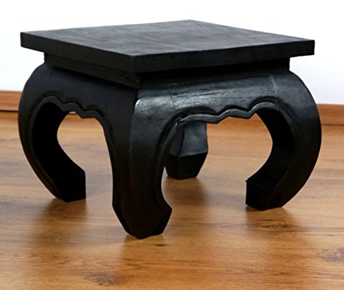 livasia Opiumtisch, Beistelltisch aus Massivholz, Couchtisch, Nachttisch (30cm) – Bild 3