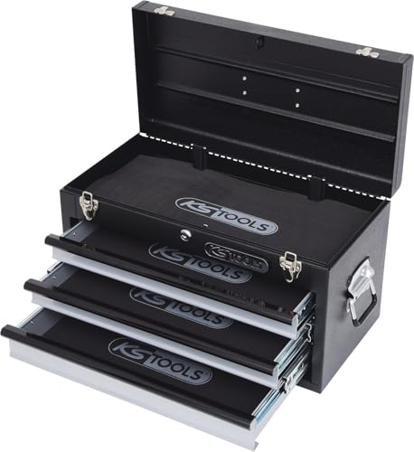 KS Tools 801.0003 Werkzeugtruhe mit 3 Schubladen-schwarz, L508xH255xB303mm