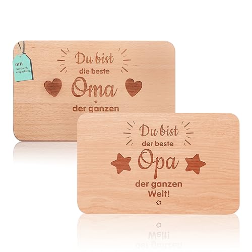 Goldziples 2er Set Brotbretter Oma & Opa