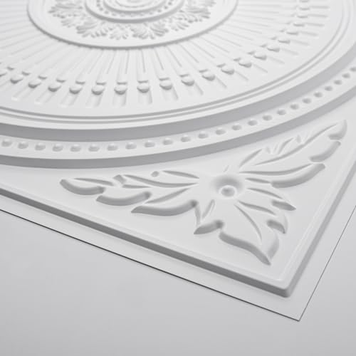 Art3d 12-Pack Drop Ceiling Tiles 2x2 FT, Decorative Easy Install PVC Ceiling Panels for Interior Kitchen Bathroom Basement, 24x24 Inch, White by Art3d - Image 9