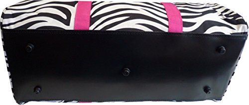 Zebra Carry On Duffle Bag W/ Pink Trim 22" #TOP4
