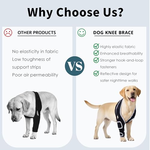 Image of Adjustable Dog Elbow Brace with Shoulder Support,Dog Front Leg Brace for Torn Ligaments, Arthritis,Post-Operative Rehabilitation, Pressure Sores(Left Leg,XL)