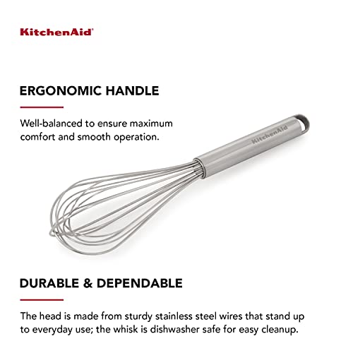 Kitchenaid Premium Utility Whisk With Hang Hook, 10.4-Inch, Stainless Steel #TOP3