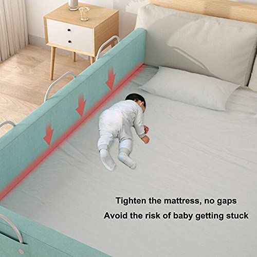 Barandillas de cama infantiles contra caídas nocturnas con protector de espuma suave 7