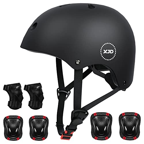 Read About XJD Kids Bike Helmet,Multi-Sport Protective Gear Set for 3-5-8-14 Years Boys Girls with K...