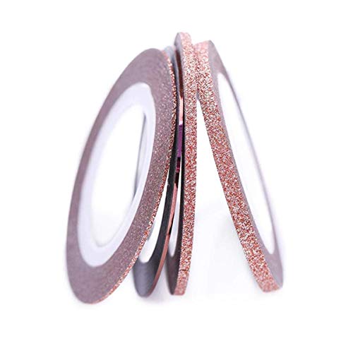 8 Rolls Rose Gold Nail Striping Tape Line Decoration Matte Texture Nail Striping Decal Foil Tips Tape Line For Diy Nail Art Decorations #TOP2