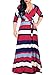 SheKiss Women's Sexy V Neck Floral Long Sleeves Maxi Dresses Casual Loose Party Prom Ladies Outfits
