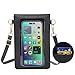 AnsTOP Lightweight Leather Mini Pouch Small Crossbody Bag Cell Phone Purse Wallet Shoulder Bags for Women, Fit with iPhone X, 8 Plus (Black)