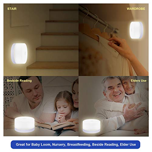 S Seldorauk Baby Night Light Nursery Night Light For Kids - Usb Rechargeable Bedside Lamp Nightlight Lamp - Touch Control Nursery Lamp For Breastfeeding, Sleeping And Relaxing (Cool Light) #TOP6