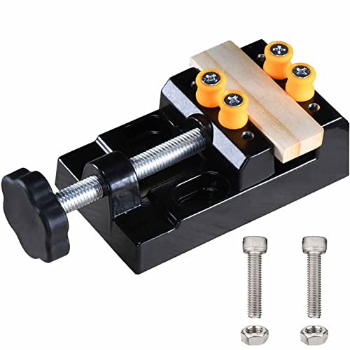 Universal Bench Clamps Mini Drill Press Vise Clamp Table Bench Vice use with bench drill for Jewelry Walnut Nuclear Watch Repairing Clip On DIY Sculpture Craft Carving Bed Tool Cover