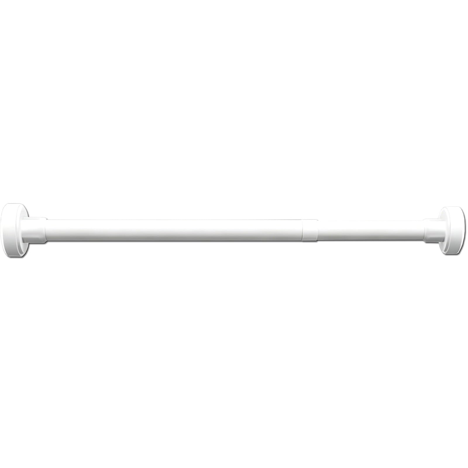 Tension Shower Curtain Rod Spring Tension Adjustable 12" to 98" Rustproof Multi Surface No Drill for Windows Shower Rooms Bedrooms(White,150-250cm/59-98in)