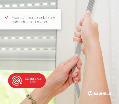 Miniatura 2 de Bauheld - Correa De Persiana 23 Mm Para Puertas Y Ventanas, Fabricado En Alemania, Cinta Gris De Alta Resistencia Y Estabilidad Uv